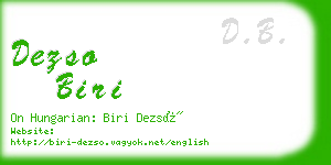 dezso biri business card